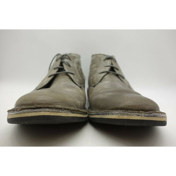 Steve Madden Hestonn Gray Leather Lace Up Chukka Ankle Boots Men\'s 10.5 main image 9